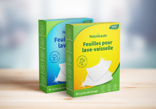 Pack économique : Feuilles détergentes pour lave-vaisselle et lessive